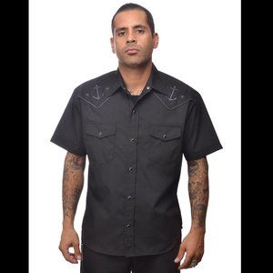 Anchored Western Short Sleeve Shirt Steady Clothing Rockabilly
